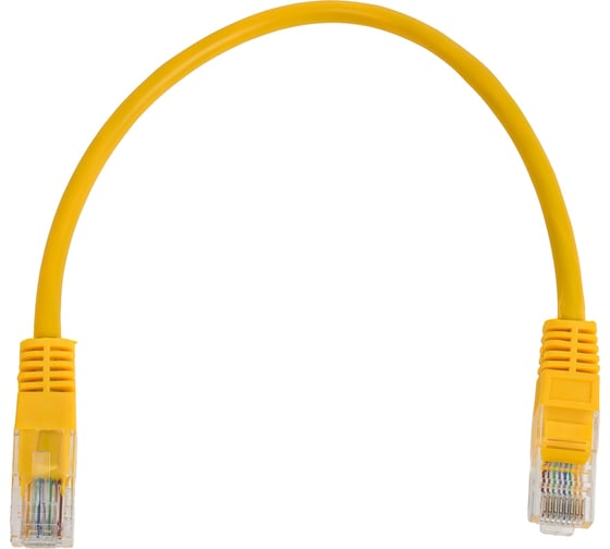 Кабель патч-корд Filum U/UTP 5e кат. 0.25м 26AWG(7x0.16 мм), омедненный алюминий (CCA), PVC, жёлтый FL-U5-0.25M-Y