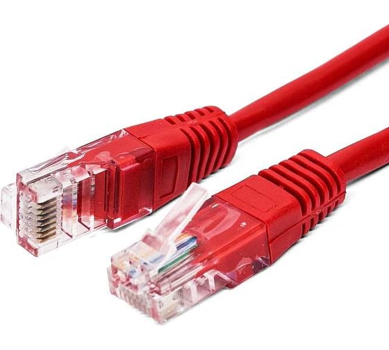 Кабель патч-корд Filum U/UTP 5e кат. 2м 26AWG(7x0.16 мм), омедненный алюминий (CCA), PVC, красный FL-U5-2M-R 1