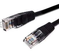 Кабель патч-корд Filum U/UTP 5e кат. 1м 26AWG(7x0.16 мм), омедненный алюминий (CCA), PVC, чёрный FL-U5-1M-BK