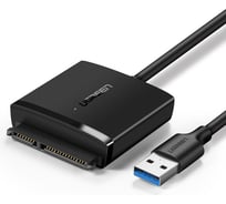 Конвертер Ugreen CM257  USB 3.0 A To 3.5''/2.5" SATA Converter. Цвет: черный 60561