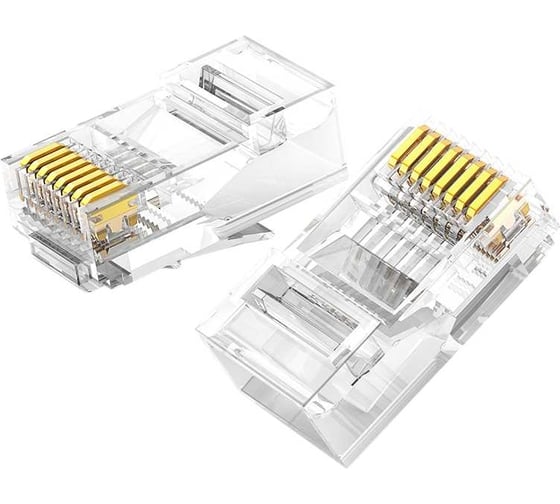 Коннектор Ugreen NW120 (50961) Cat 6 Unshielded RJ45 Modular Plugs 10 шт. Цвет: прозрачный 50961_