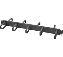 Кабельный органайзер ЦМО, горизонтальный, двусторонний, 19", 1U, 9 колец, черный ГКО-1-9-9005