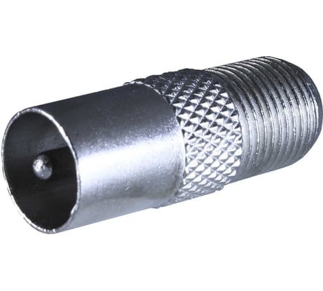 Переходник OXION F гнездо-TV штекер металлический 1 шт., блистер, арт. OX-ADPF003