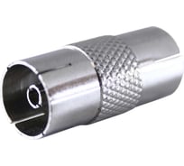 Антенный переходник (гнездо-гнездо) OXION металлическое, пакет 100 шт., арт. OX-ADPF006PB