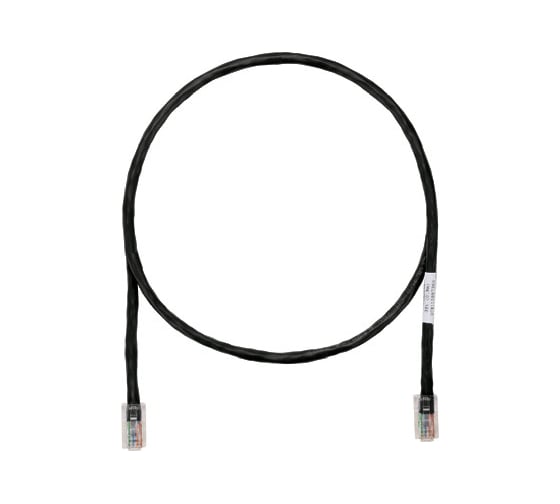 Патч-корд PANDUIT UTPCH1MBLY TX5e UTP, Cat.5e, с модульными разъёмами PAN-PLUG на обоих концах, 24 AWG, 1м, черный 30300 1