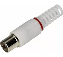 Разъем REXANT, штекер TV без пайки, Белый, GOLD 05-2041-1