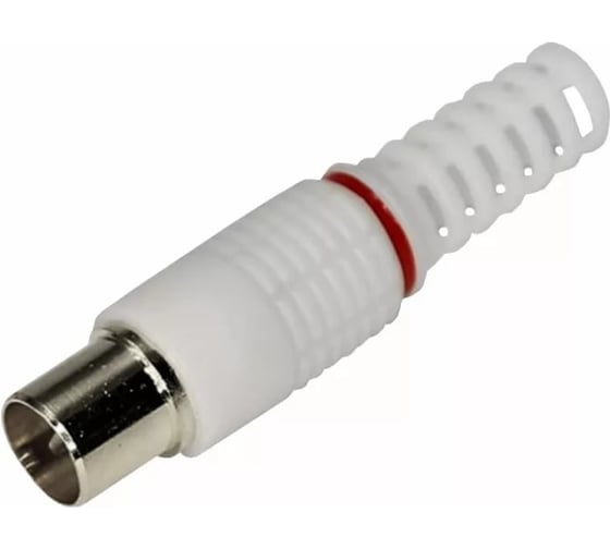 Разъем REXANT, штекер TV без пайки, Белый, GOLD 05-2041-1 1