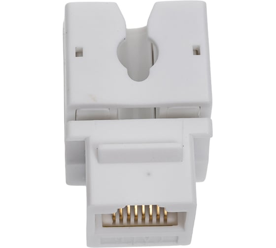 Модуль Keystone REXANT Jack RJ-45(8P8C), CAT 6, тип 90 градусов, белый PRO 02-0254