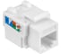 Модуль Keystone Jack RJ-45 CAT 6 неэкранированный 110 IDC тип 90 градусов, белый REXANT 02-0254 4