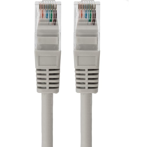 Патч-корд REXANT U/UTP RJ45-RJ45, CAT 5e, LSZH серый, 1 м 18-8002