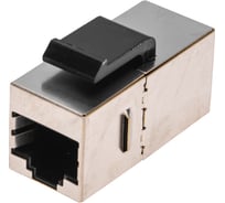 Проходной адаптер REXANT формата Keystone, Jack RJ-45(8P8C), FTP, CAT 5e PRO 02-0102