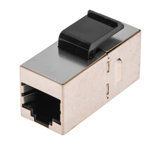 Проходной адаптер REXANT формата Keystone, Jack RJ-45(8P8C), FTP, CAT 5e PRO 02-0102
