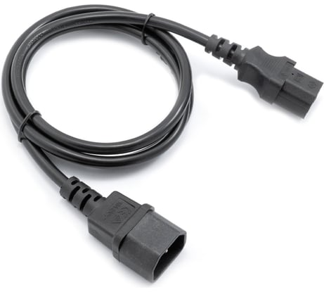 Кабель питания A1 1.2 м., С13-С14, 3x0.75 мм², 2200 Вт., черный. A1-PC075-C13-C14-1.2M