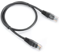 Кабель патч-корд А1 0.5 м., U/UTP, 5e, CCA, черный A1-LCU5E-0.5M-BK