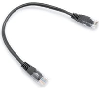 Кабель патч-корд А1 0.25 м., U/UTP, 5e, CCA, черный A1-LCU5E-0.25M-BK
