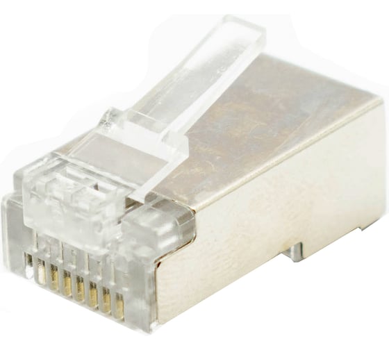Компьютерный коннектор OXION RJ-45 (8P8C) FTP Cat. 6, 2 шт., блистер, арт. OX-RJ-45CAT6SHLDx2 1