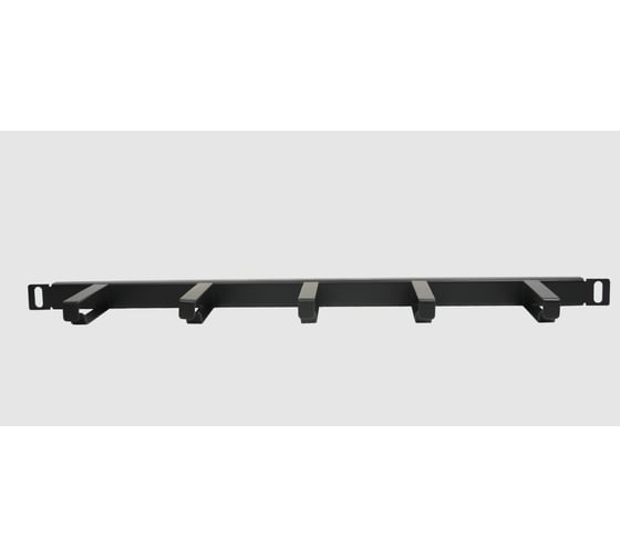 Кабельный органайзер горизонтальный TWIST 19", 0.5U, 5 колец, металлический, цвет черный MO-19-0.5U-5R-TWCS
