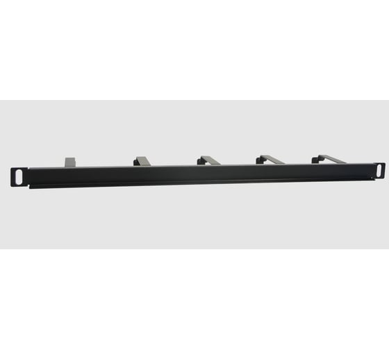 Кабельный органайзер горизонтальный TWIST 19", 0.5U, 5 колец, металлический, цвет черный MO-19-0.5U-5R-TWCS