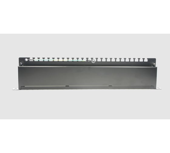 Патч-панель экранированная TWIST FTP 19" 0.5U 24 порта RJ-45 Krone IDC Cat.6, PP-19-0.5U-IDC-24-C6-SH-TWCS