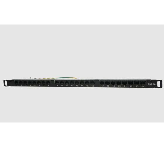 Патч-панель TWIST UTP 19" 0.5U 24 порта RJ-45 Krone IDC Cat.5e, PP-19-0.5U-IDC-24-C5E-TWCS