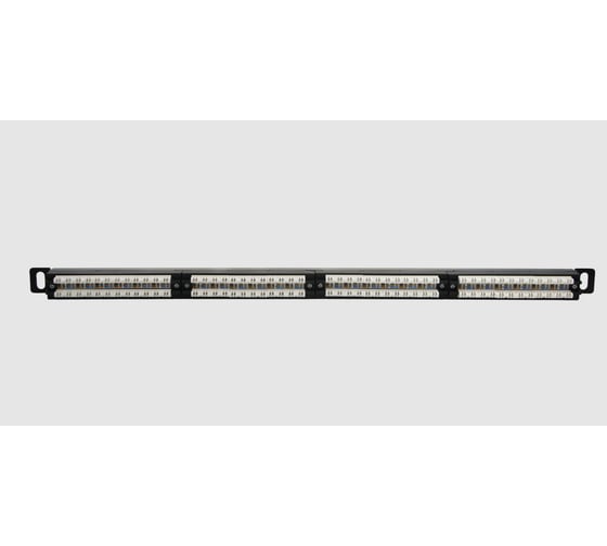 Патч-панель TWIST UTP 19" 0.5U 24 порта RJ-45 Krone IDC Cat.6а, PP-19-0.5U-IDC-24-C6A-180-TWCS
