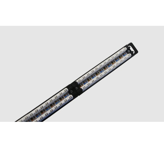 Патч-панель TWIST UTP 19" 0.5U 24 порта RJ-45 Krone IDC Cat.6а, PP-19-0.5U-IDC-24-C6A-180-TWCS