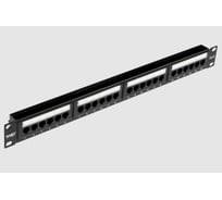 Патч-панель TWIST UTP 19", 1U, 24 порта RJ-45, Cat.6 DUAL IDC PP-19-1U-24-C6-TWCS