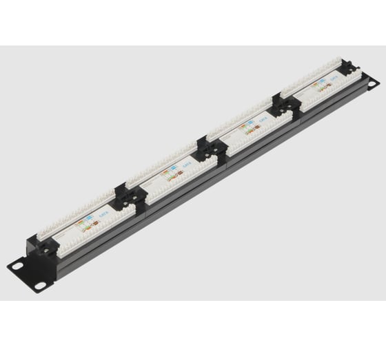 Патч-панель TWIST UTP 19", 1U, 24 порта RJ-45, Cat.6 DUAL IDC PP-19-1U-24-C6-TWCS