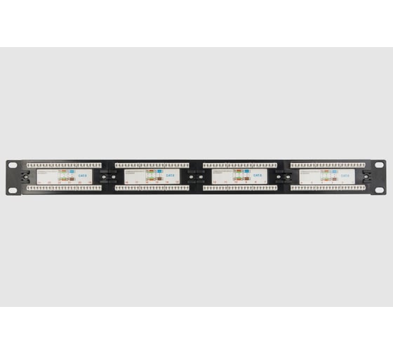 Патч-панель TWIST UTP 19", 1U, 24 порта RJ-45, Cat.6 DUAL IDC PP-19-1U-24-C6-TWCS