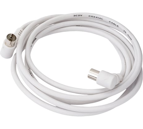 Кабель ТВ вилка-ТВ розетка PERFEO, угловой, 2 м 30013826