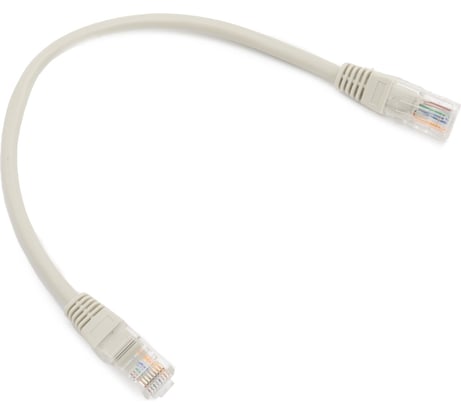 Кабель патч-корд A1 0.25 м., U/UTP, 5e, медь, серый A1-LCU5E-C-0.25M