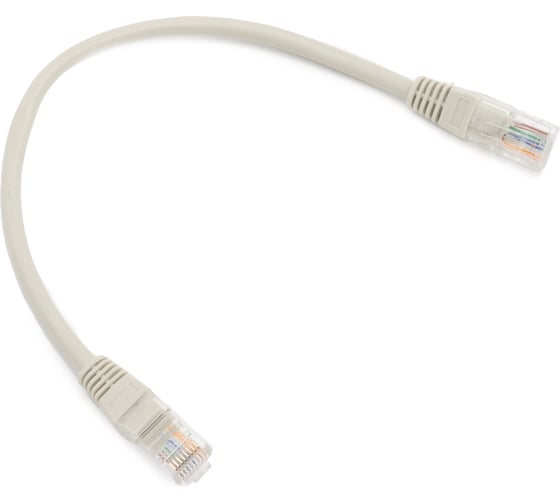 Кабель патч-корд A1 0.25 м., U/UTP, 5e, медь, серый A1-LCU5E-C-0.25M