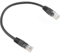 Кабель патч-корд A1 0.25 м., U/UTP, 5e, медь, черный A1-LCU5E-C-0.25M-BK