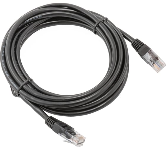 Кабель патч-корд A1 3 м., U/UTP, 5e, медь, черный A1-LCU5E-C-3M-BK