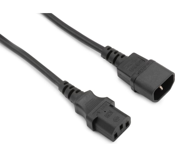 Кабель питания A1 1.8 м., С13-С14, 3x1 мм², 2200 Вт., черный A1-PC1-C13-C14-1.8M