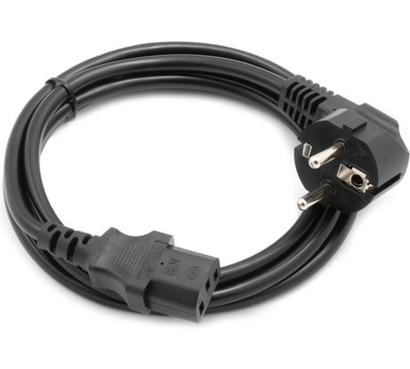 Кабель питания A1 1.8 м., CEE 7/7- С13, 3x1 мм², 2200 Вт., черный A1-PC1-EU-C13-1.8M