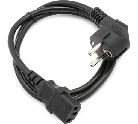 Кабель питания A1 1 м., CEE 7/7- С13, 3x1 мм², 2200 Вт., черный A1-PC1-EU-C13-1M