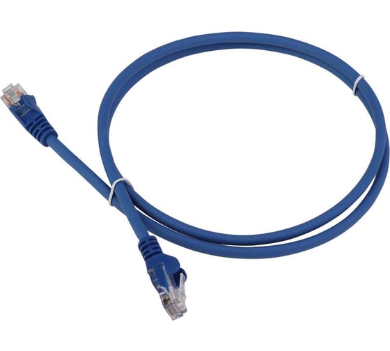 Патч-корд LANMASTER RJ45 - RJ45, 4 пары, UTP, категория 5е, 10 м, синий, LAN-45-45-10-BL