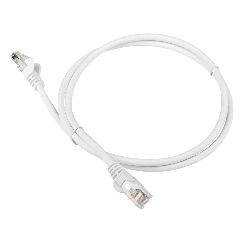Патч-корд LANMASTER RJ45 - RJ45, 4 пары, UTP, категория 5е, 7 м, белый ...