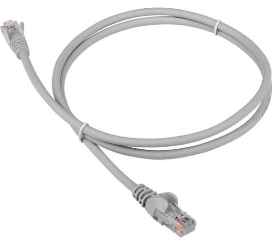 Патч-корд LANMASTER RJ45 - RJ45, 4 пары, UTP, категория 6, 10 м, серый, LAN6-45-45-10.0-GY 1