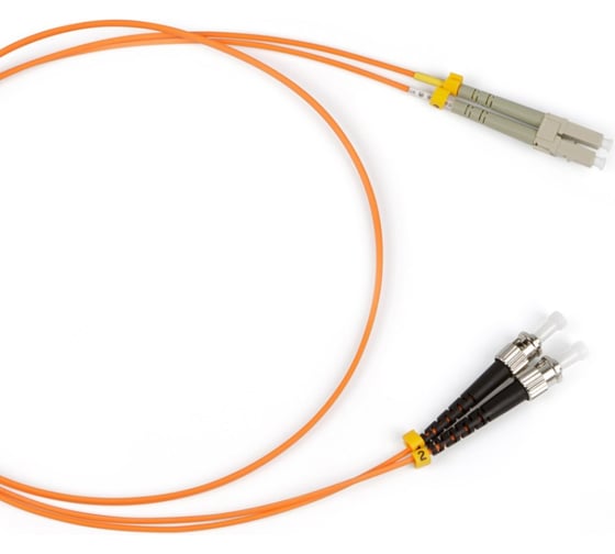 Патч-корд LANMASTER оптический , LSZH, дуплексный, ST/PC-LC/PC, MM 50/125, 1.0 м LAN-2ST-2LC/OM2-1.0 1