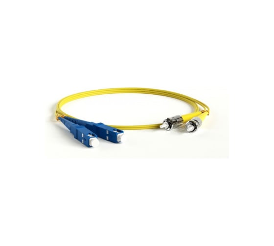 Патч-корд оптический дуплексный TWT PVC, ST/UPC-SC/UPC, SM OS2, 3.0 м TWT-2ST-2SC/SU-3.0