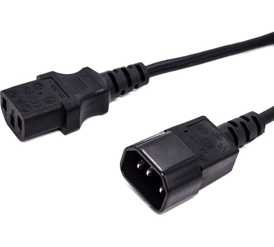 Комплект кабелей Filum FL-PC10-C13-C14-1.8M 5шт, С13- C14, 3x0.75мм², 220В, 10A, 2200 Вт, черный, 1.8м FL-PC10-C13-C14-1.8M/5