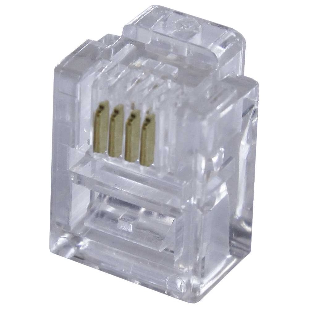 Коннектор OXION RJ-11 (6P4C), 5 шт., блистер, арт. OX-RJ-116P4Cx5 ...