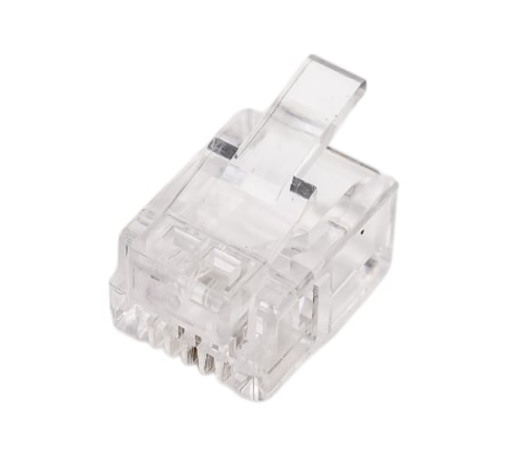 Коннектор OXION RJ-11 (6P2C), пакет 100 шт., арт. OX-RJ-116P2C100PCS