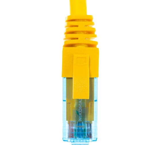 Шнур NIKOMAX U/UTP 4 пары, категория 6, 7х0,205мм, желтый, 0,15м NMC-PC4UE55B-001-C-YL