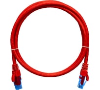 Шнур NIKOMAX U/UTP 4 пары, категория 6, 7х0,205мм, красный, 1м NMC-PC4UE55B-010-C-RD