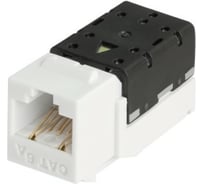 Модуль NIKOMAX Keystone, категория 6а, RJ45/8P8C, для FT-TOOL, неэкранированный, белый NMC-KJUA2-FT-WT