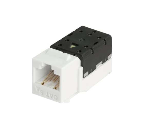 Модуль NIKOMAX Keystone, категория 6а, RJ45/8P8C, для FT-TOOL, неэкранированный, белый NMC-KJUA2-FT-WT