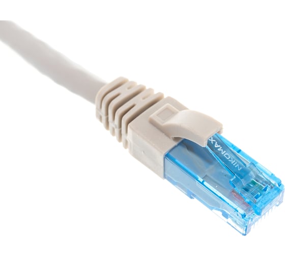 Шнур NIKOMAX U/UTP, 4 пары, категория 6, 7х0, 205 мм, PVC, серый, 0.15 м NMC-PC4UE55B-001-GY